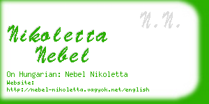 nikoletta nebel business card